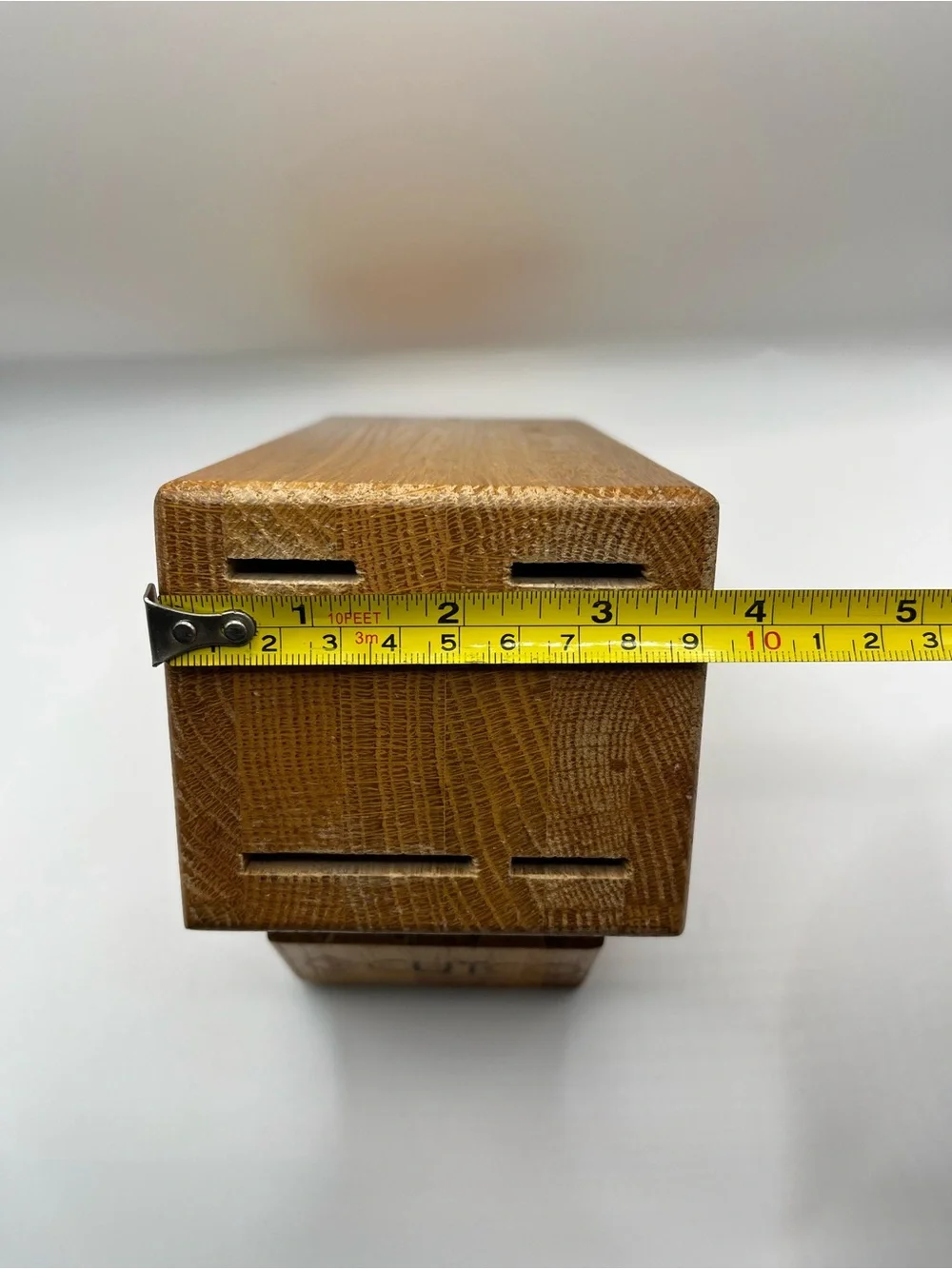 Vtg CUTCO Solid Wood Knife Block - 8-Slot Countertop- Made in USA